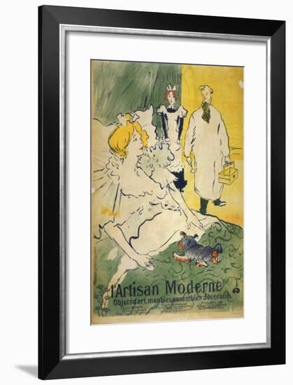 L'Artisan Moderne (1895)-Henri de Toulouse-Lautrec-Framed Art Print
