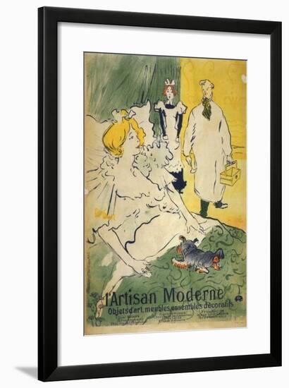 L'Artisan Moderne (1895)-Henri de Toulouse-Lautrec-Framed Art Print