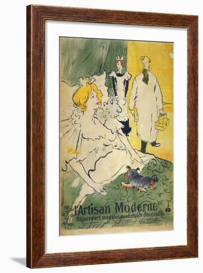 L'Artisan Moderne (1895)-Henri de Toulouse-Lautrec-Framed Art Print