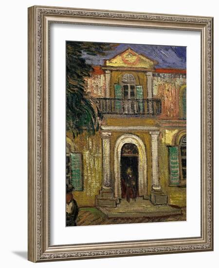 L'Asile Saint Paul À Saint-Remy, Garden of St Paul Hospital, Saint-Remy De Provence-Vincent van Gogh-Framed Giclee Print