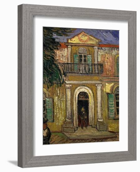 L'Asile Saint Paul À Saint-Remy, Garden of St Paul Hospital, Saint-Remy De Provence-Vincent van Gogh-Framed Giclee Print