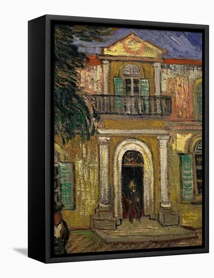 L'Asile Saint Paul À Saint-Remy, Garden of St Paul Hospital, Saint-Remy De Provence-Vincent van Gogh-Framed Premier Image Canvas