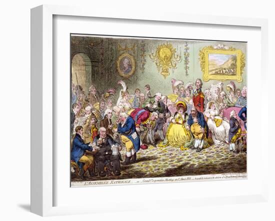 L'Assemblée Nationale, 1804-James Gillray-Framed Giclee Print