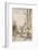 L'Astrologue qui se laisse tomber dans un puits. Esquisse pour les "Fables de La Fontaine"-Gustave Moreau-Framed Giclee Print