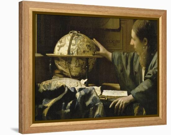 L'astronome dit aussi l'Astrologue-Johannes Vermeer-Framed Premier Image Canvas