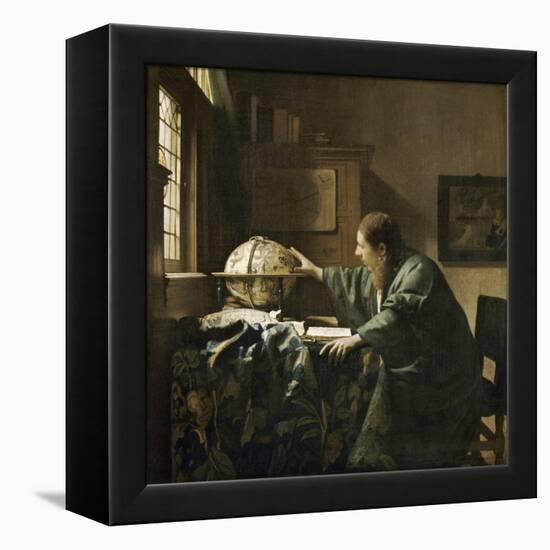 L'astronome dit aussi l'Astrologue-Johannes Vermeer-Framed Premier Image Canvas