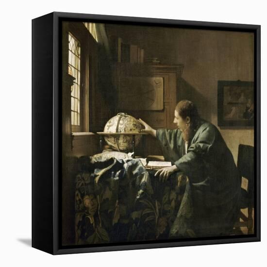 L'astronome dit aussi l'Astrologue-Johannes Vermeer-Framed Premier Image Canvas