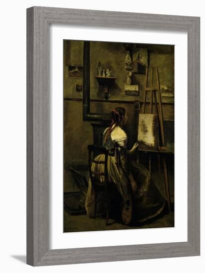 L'Atelier De Corot (Corot's Studio)-Jean-Baptiste-Camille Corot-Framed Giclee Print