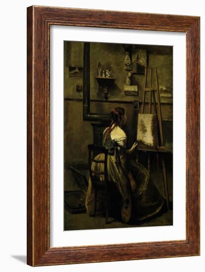 L'Atelier De Corot (Corot's Studio)-Jean-Baptiste-Camille Corot-Framed Giclee Print