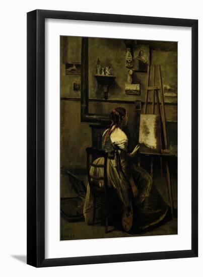 L'Atelier De Corot (Corot's Studio)-Jean-Baptiste-Camille Corot-Framed Giclee Print