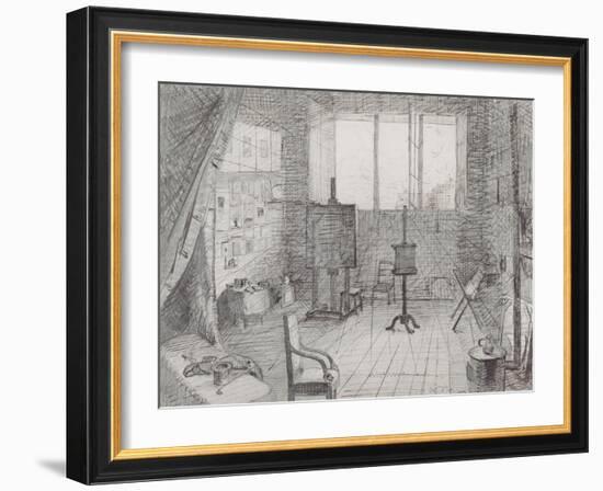 L'Atelier de Redon, 81 boulevard du Montparnasse à Paris (novembre 1873-1877)-Odilon Redon-Framed Giclee Print