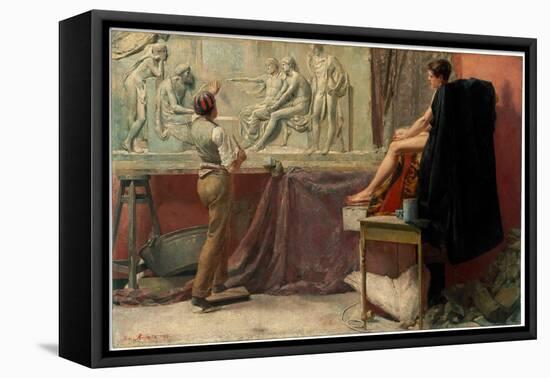 L'atelier Du Sculpteur  (The Sculptor's Studio) Peinture De Tom Roberts (1856-1931) - 1885 - Oil O-Tom Roberts-Framed Premier Image Canvas