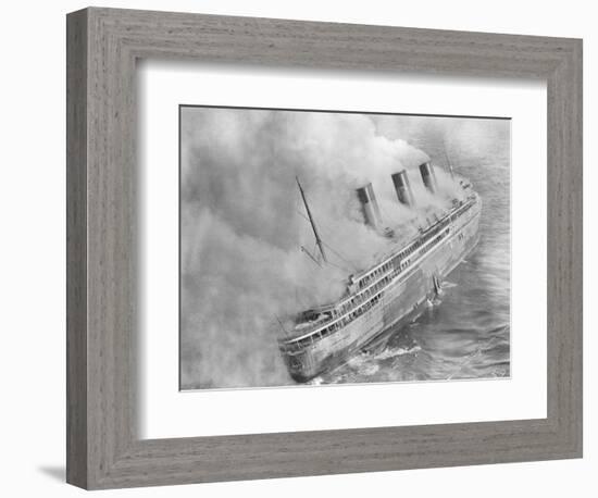 L'Atlantique Aflame Near English Channel-null-Framed Photographic Print