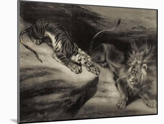 L'attaque du tigre-Louis Boulanger-Mounted Giclee Print