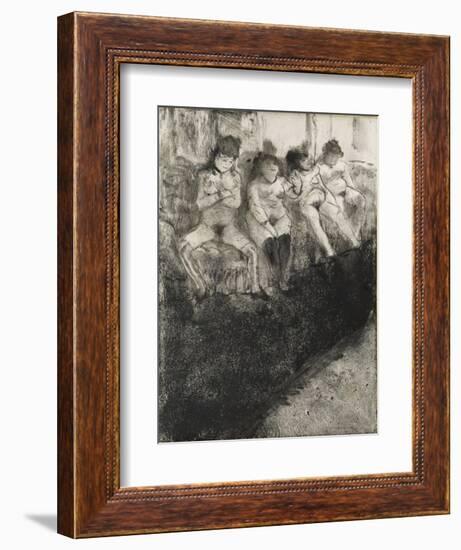 L'attente (seconde version)-Edgar Degas-Framed Giclee Print