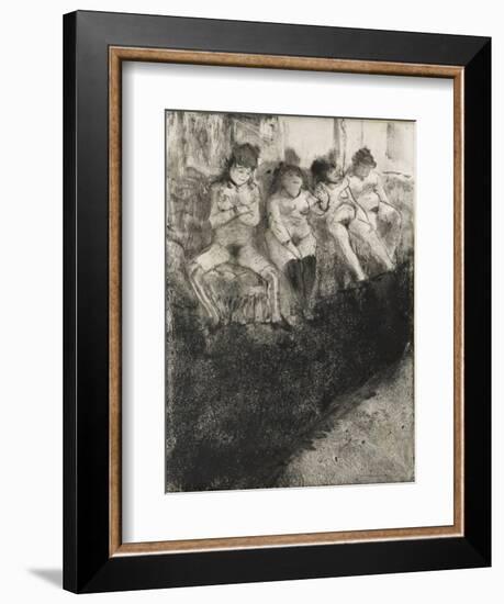 L'attente (seconde version)-Edgar Degas-Framed Giclee Print