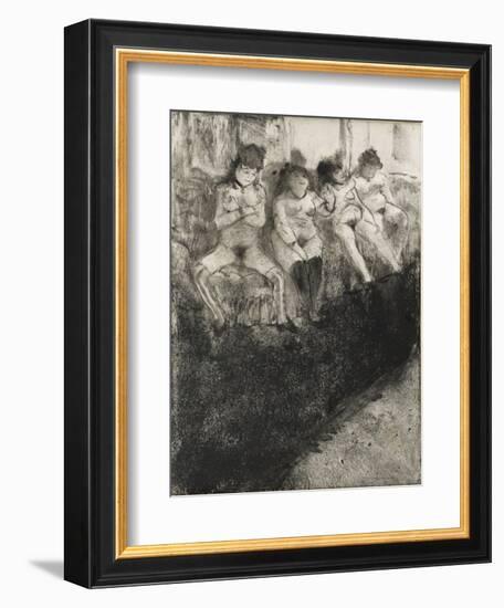 L'attente (seconde version)-Edgar Degas-Framed Giclee Print
