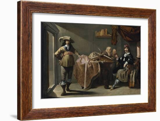 L'aumone Dans Le Bureau D'un Notaire - Almsgiving in a Notary's Office Par Duck, Jacob (1600/10-166-Jacob Duck-Framed Giclee Print