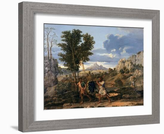 L'Automne, ou la Grappe de raisin rapportée de la terre promise-Nicolas Poussin-Framed Giclee Print