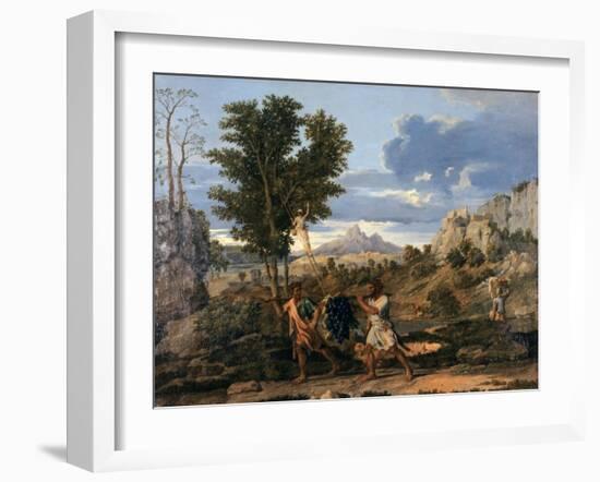 L'Automne, ou la Grappe de raisin rapportée de la terre promise-Nicolas Poussin-Framed Giclee Print