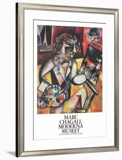 L'Autoportrait Aux Sept Doigts-Marc Chagall-Framed Collectable Print