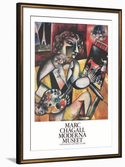 L'Autoportrait Aux Sept Doigts-Marc Chagall-Framed Collectable Print