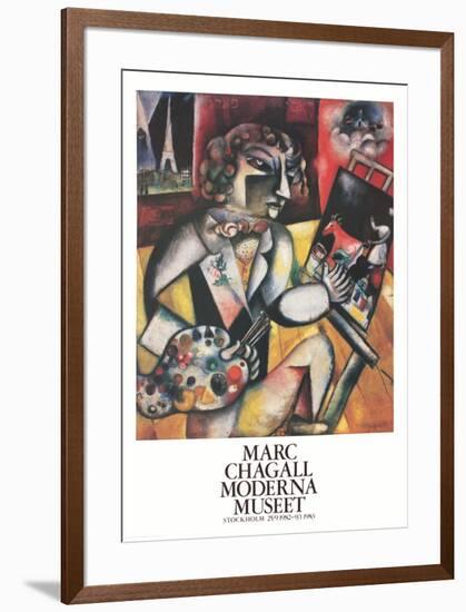 L'Autoportrait Aux Sept Doigts-Marc Chagall-Framed Collectable Print