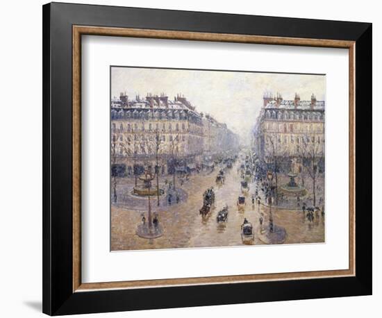 L'Avenue De L'Opéra, Snow, Morning, 1898-Camille Pissarro-Framed Giclee Print