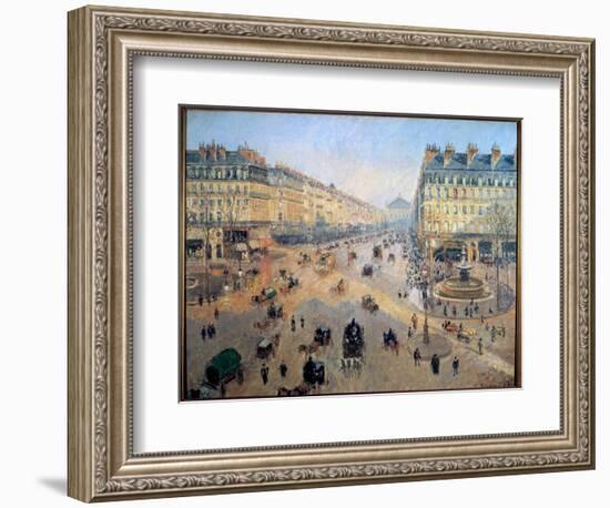 L'avenue De L'opera, Soleil, Matinee D'hiver in 1898 in Paris Painting by Camille Pissarro (1830-19-Camille Pissarro-Framed Giclee Print