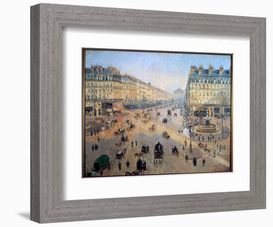 L'avenue De L'opera, Soleil, Matinee D'hiver in 1898 in Paris Painting by Camille Pissarro (1830-19-Camille Pissarro-Framed Giclee Print