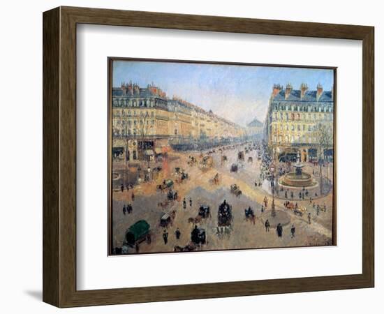 L'avenue De L'opera, Soleil, Matinee D'hiver in 1898 in Paris Painting by Camille Pissarro (1830-19-Camille Pissarro-Framed Giclee Print