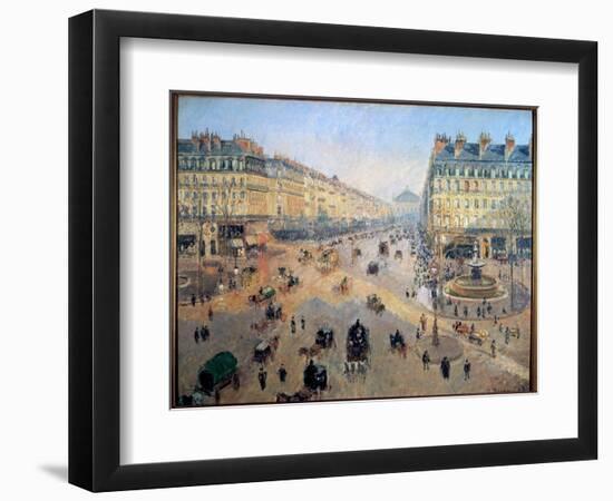 L'avenue De L'opera, Soleil, Matinee D'hiver in 1898 in Paris Painting by Camille Pissarro (1830-19-Camille Pissarro-Framed Giclee Print