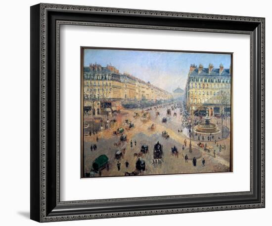 L'avenue De L'opera, Soleil, Matinee D'hiver in 1898 in Paris Painting by Camille Pissarro (1830-19-Camille Pissarro-Framed Giclee Print