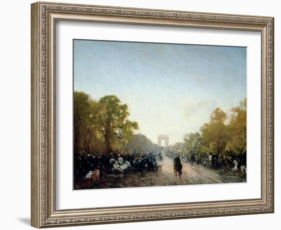 L'avenue des Champs-Elysées-Félix Ziem-Framed Giclee Print