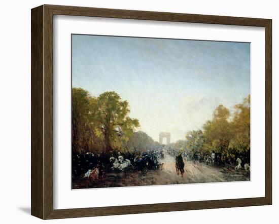 L'avenue des Champs-Elysées-Félix Ziem-Framed Giclee Print