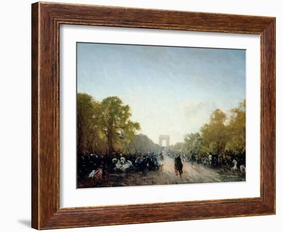 L'avenue des Champs-Elysées-Félix Ziem-Framed Giclee Print