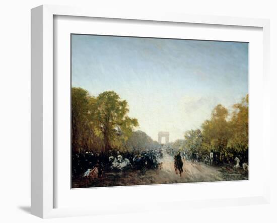 L'avenue des Champs-Elysées-Félix Ziem-Framed Giclee Print