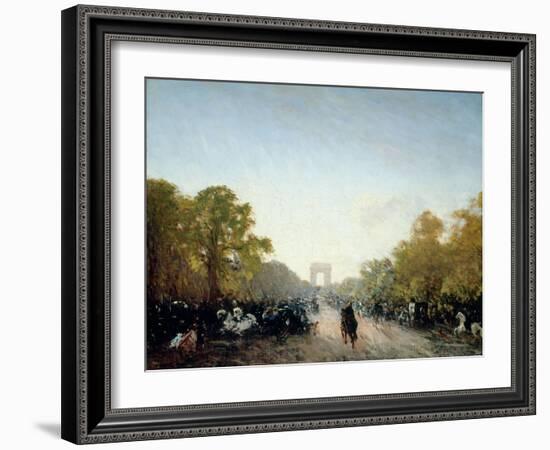 L'avenue des Champs-Elysées-Félix Ziem-Framed Giclee Print