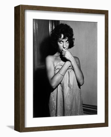 L'eau a la bouche by Jacques Doniol Valcroze with Bernadette Lafont, 1960 (b/w photo)-null-Framed Photo