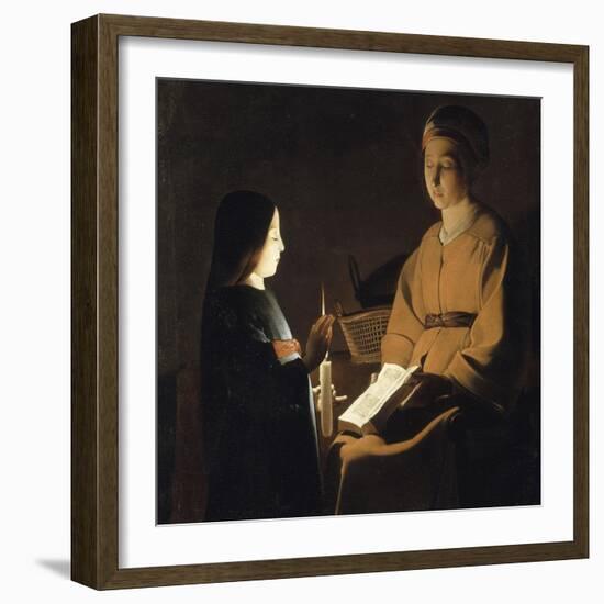 L'éducation de la Vierge-Georges de La Tour-Framed Giclee Print