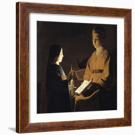 L'éducation de la Vierge-Georges de La Tour-Framed Giclee Print