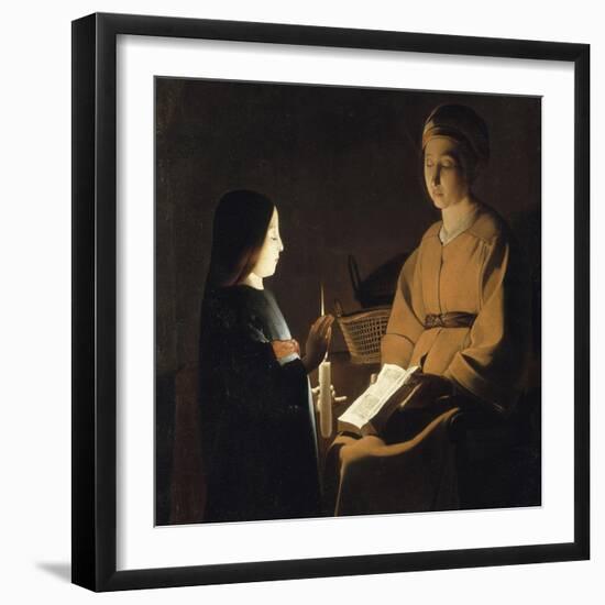 L'éducation de la Vierge-Georges de La Tour-Framed Giclee Print
