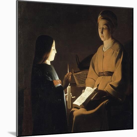 L'éducation de la Vierge-Georges de La Tour-Mounted Giclee Print