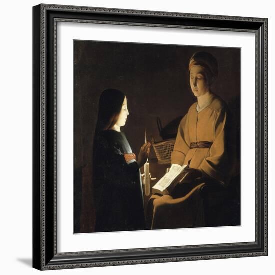 L'éducation de la Vierge-Georges de La Tour-Framed Giclee Print