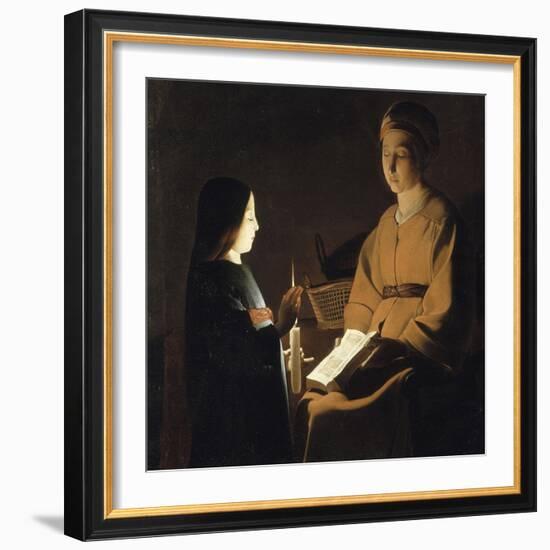 L'éducation de la Vierge-Georges de La Tour-Framed Giclee Print