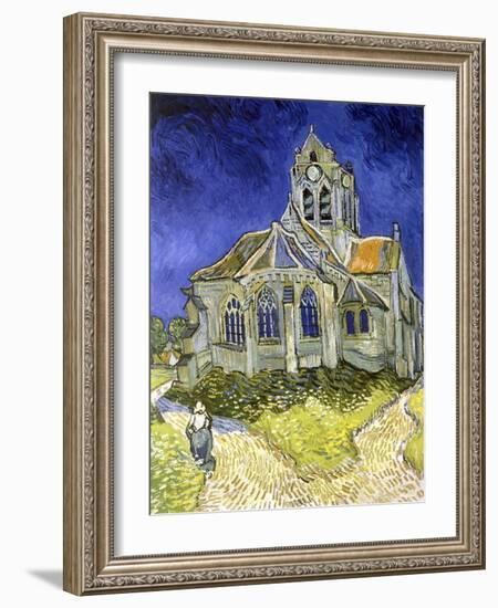 L'Eglise d'Auvers-sur-Oise-Vincent van Gogh-Framed Giclee Print