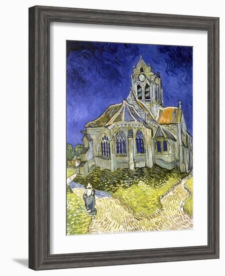 L'Eglise d'Auvers-sur-Oise-Vincent van Gogh-Framed Giclee Print