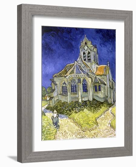 L'Eglise d'Auvers-sur-Oise-Vincent van Gogh-Framed Giclee Print