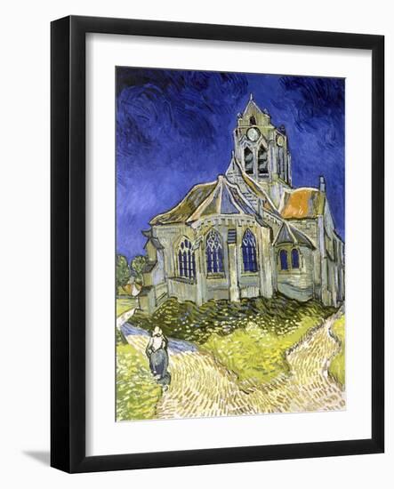 L'Eglise d'Auvers-sur-Oise-Vincent van Gogh-Framed Giclee Print