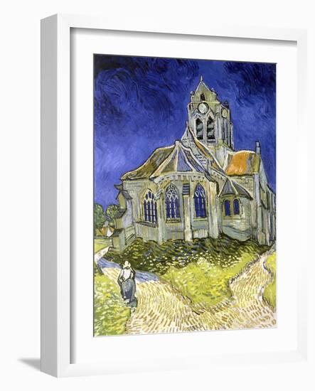 L'Eglise d'Auvers-sur-Oise-Vincent van Gogh-Framed Giclee Print